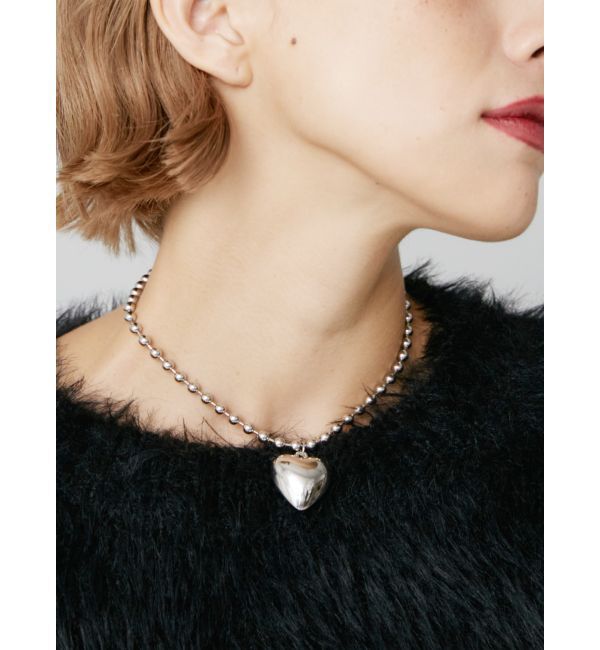 EVRIS「HEART MOTIF CHOKER ネックレス」|ネックレス|シルバー