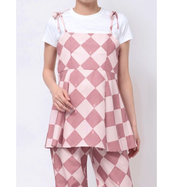 jouetie「ギンガムパターンキャミチュニック【セットアップ対応】」|キャミソール|