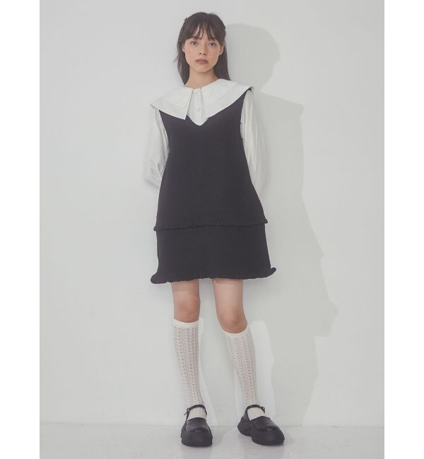 merry jenny「ツイードミニジャンスカ」|ジャンパースカート|