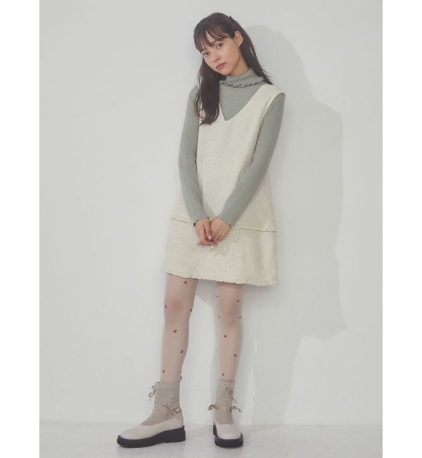 merry jenny「ツイードミニジャンスカ」|ジャンパースカート|