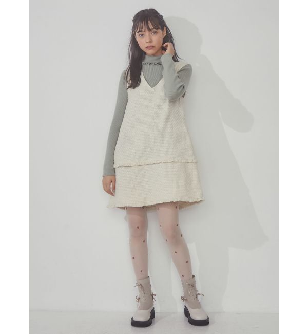 merry jenny「ツイードミニジャンスカ」|ジャンパースカート|