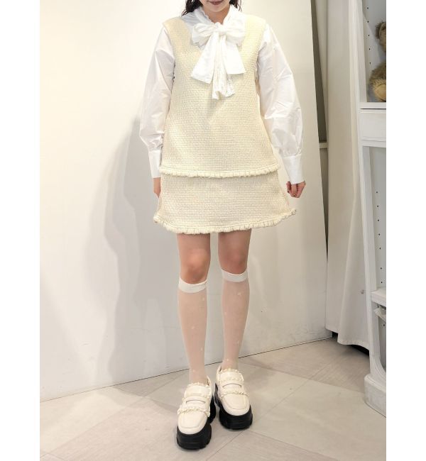 merry jenny「ツイードミニジャンスカ」|ジャンパースカート|