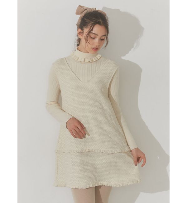 merry jenny「ツイードミニジャンスカ」|ジャンパースカート|