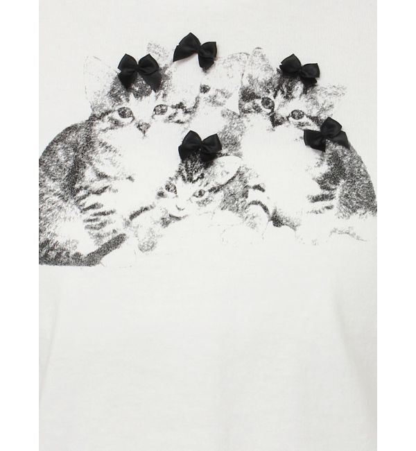 merry jenny「CAT ribbon Tee」|Tシャツ・カットソー|