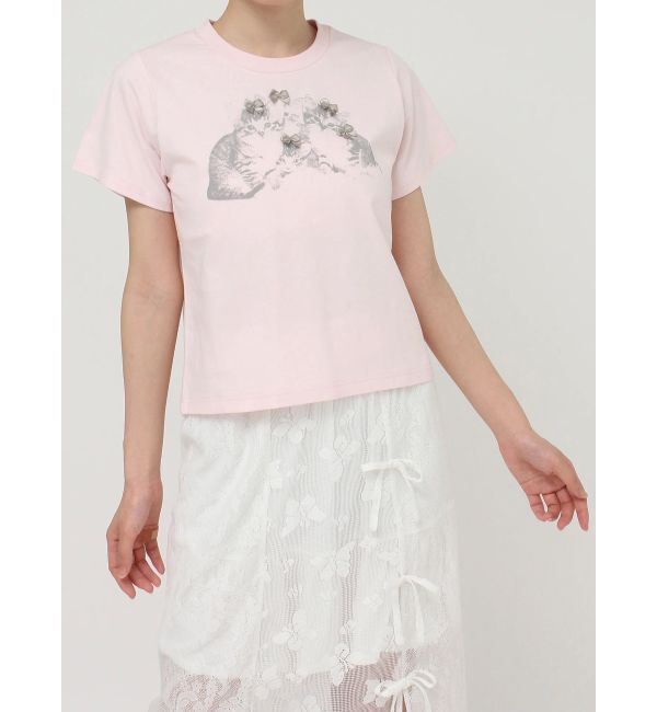 merry jenny「CAT ribbon Tee」|Tシャツ・カットソー|