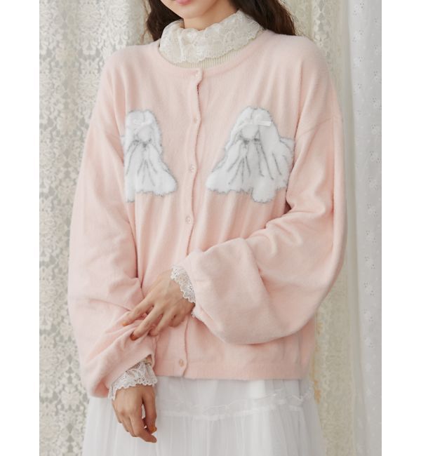 merry jenny「シーズー&times;シーズーカーディガン」|カーディガン|ピンク