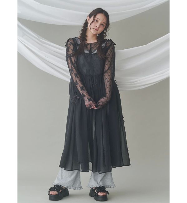 merry jenny「シアーレースコンビtops」|Tシャツ・カットソー|