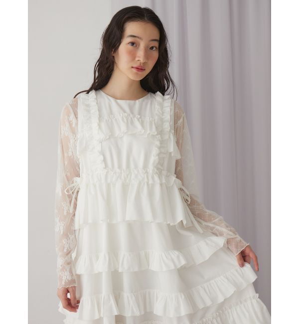 merry jenny「シアーレースコンビtops」|Tシャツ・カットソー|