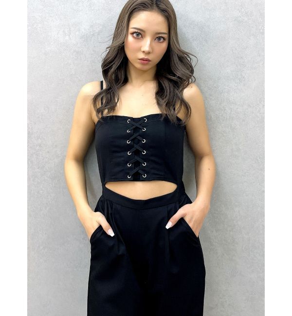 GYDA「ビスチェデザインロンパース」|オールインワン|