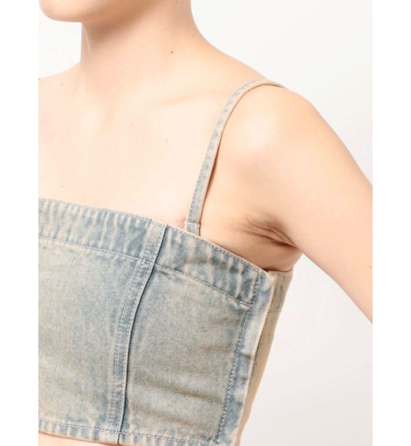 GYDA「BACKレースUP Corsetデニムビスチェ」|キャミソール|