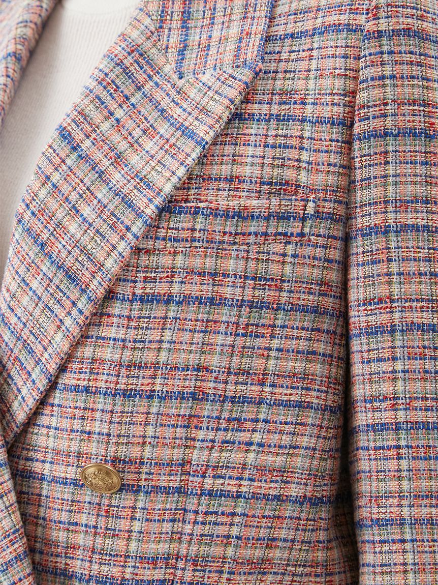 Mila Owen「金釦ダブルブレストツイードブレザー」|テーラードジャケット|