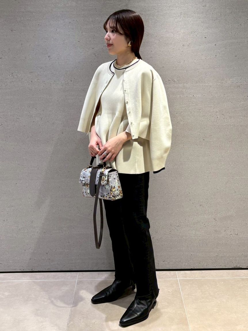 Mila Owen「【USAGI・ZOZO限定カラー】【セットアップ対応】フォルムアンサンブルペプラムノースリニット」|ニット・セーター|