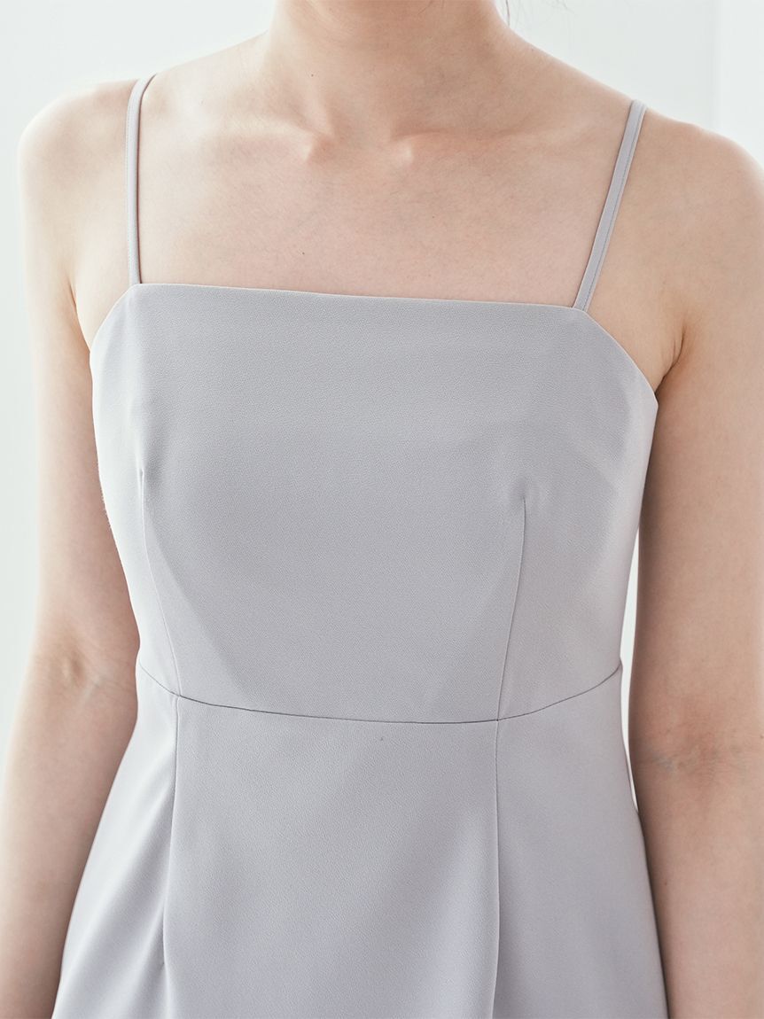 SNIDEL「Sustainableペプラムチュールドレス」|ドレス|