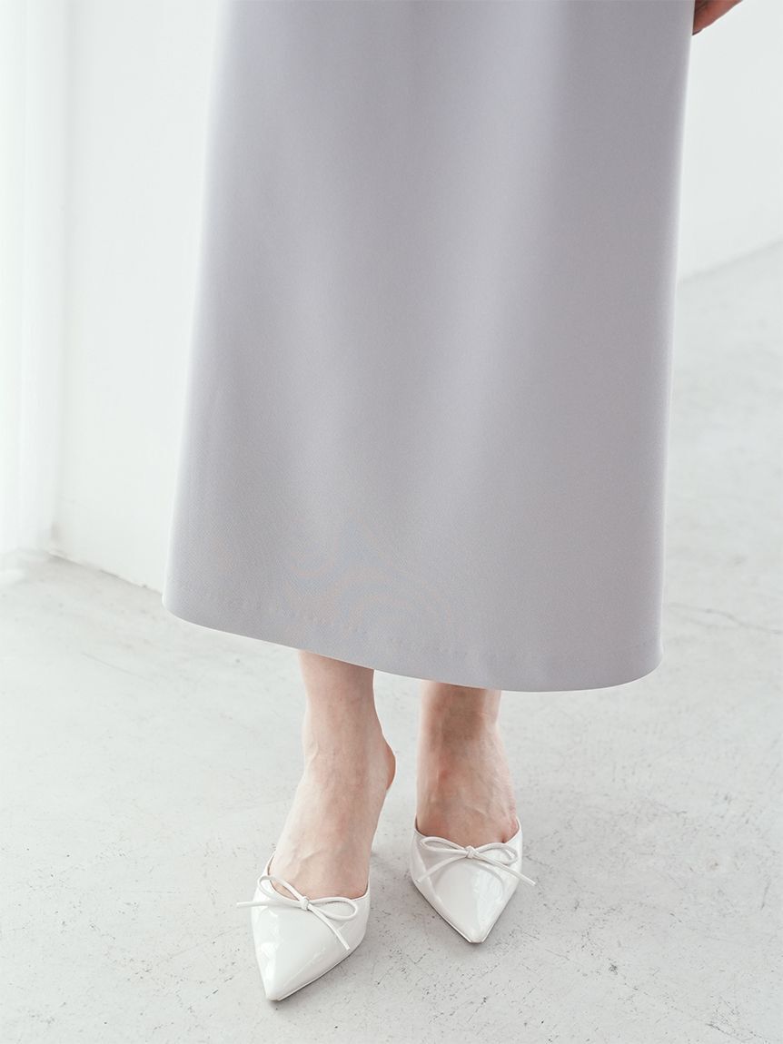 SNIDEL「Sustainableペプラムチュールドレス」|ドレス|