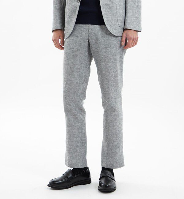 MACKINTOSH PHILOSOPHY「テーラードジャージー エラスティックパンツ　杢カラミ」|スラックス|ライトグレー