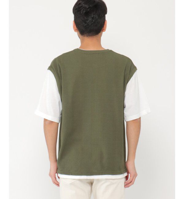 ikka「5分フェイクベストT」|Tシャツ・カットソー|