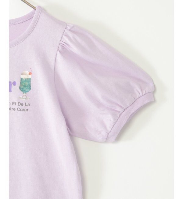 ikka kids「ボリュームパフ袖プリントT（120~160cm）」|Tシャツ・カットソー|