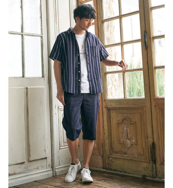 ikka「【親子おそろい】ポンチスリーメン刺繍Tシャツ」|Tシャツ・カットソー|