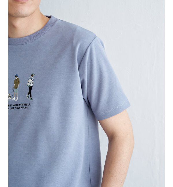 ikka「【親子おそろい】ポンチスリーメン刺繍Tシャツ」|Tシャツ・カットソー|