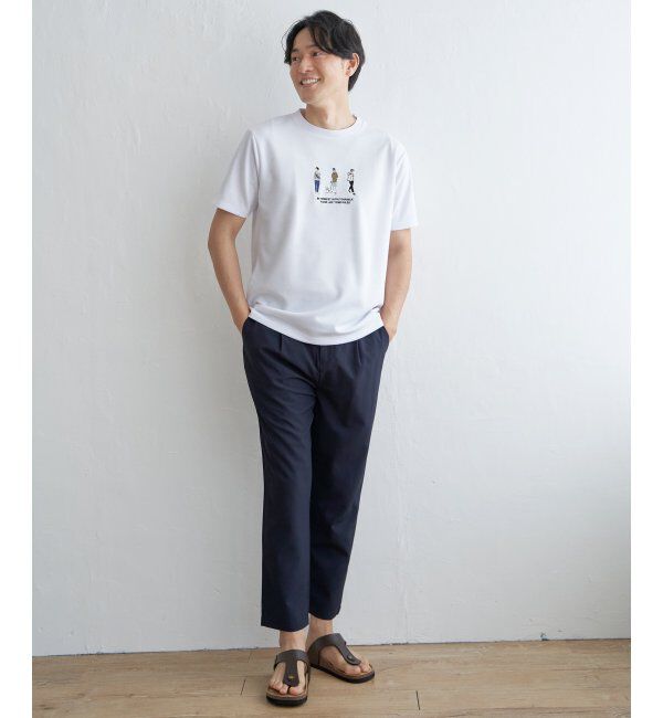 ikka「【親子おそろい】ポンチスリーメン刺繍Tシャツ」|Tシャツ・カットソー|