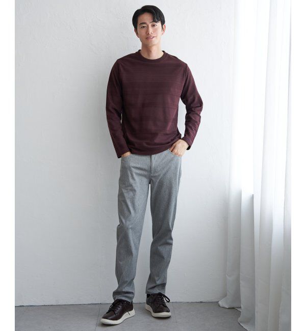 IKKA LOUNGE「ランダムリップルボーダーロンT」|Tシャツ・カットソー|