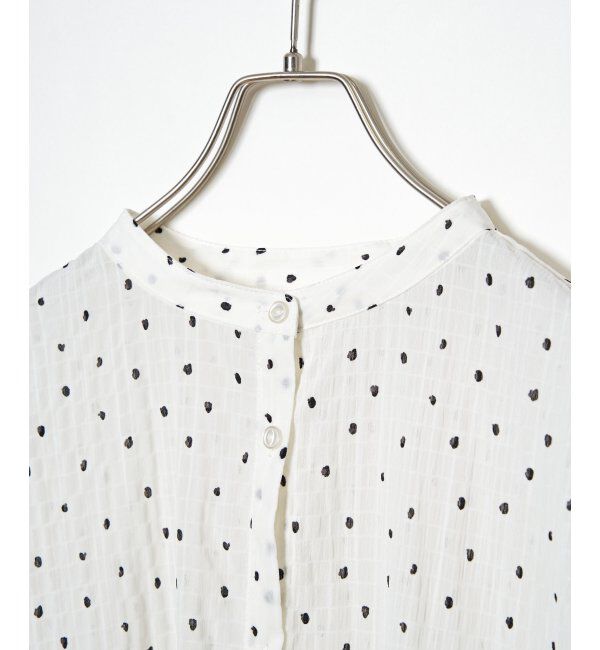 Lbc with Life「シャーリングバンドカラーブラウス」|シャツ・ブラウス|