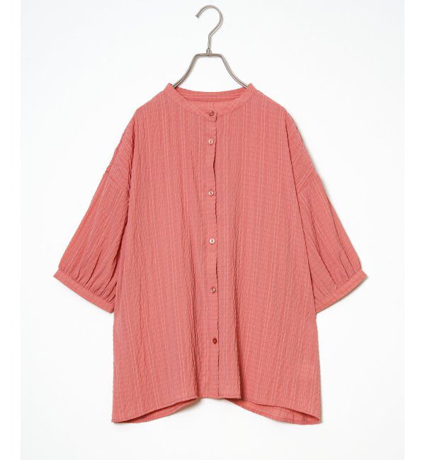 Lbc with Life「シャーリングバンドカラーブラウス」|シャツ・ブラウス|