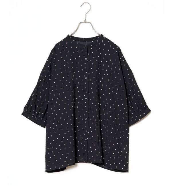 Lbc with Life「シャーリングバンドカラーブラウス」|シャツ・ブラウス|