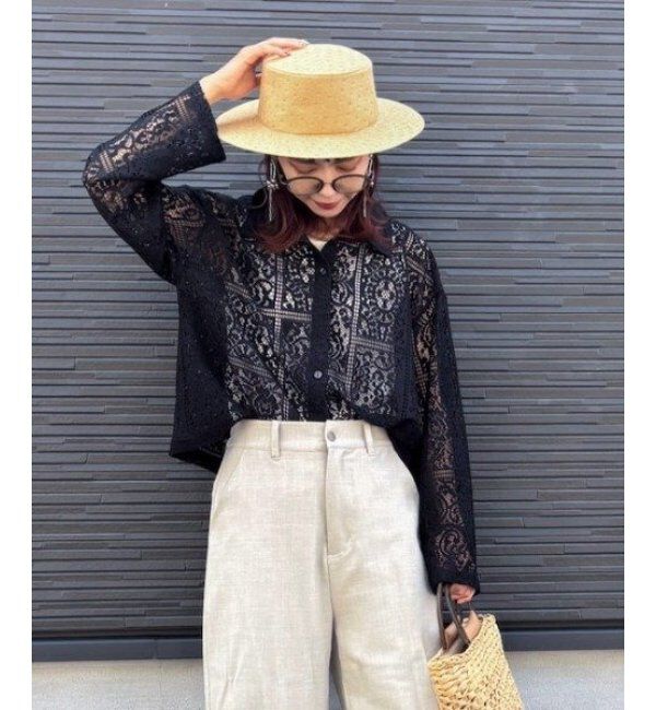 Lbc with Life「総レースシャツジャケット」|ブルゾン・スタジャン|