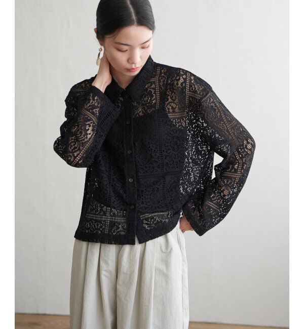 Lbc with Life「総レースシャツジャケット」|ブルゾン・スタジャン|