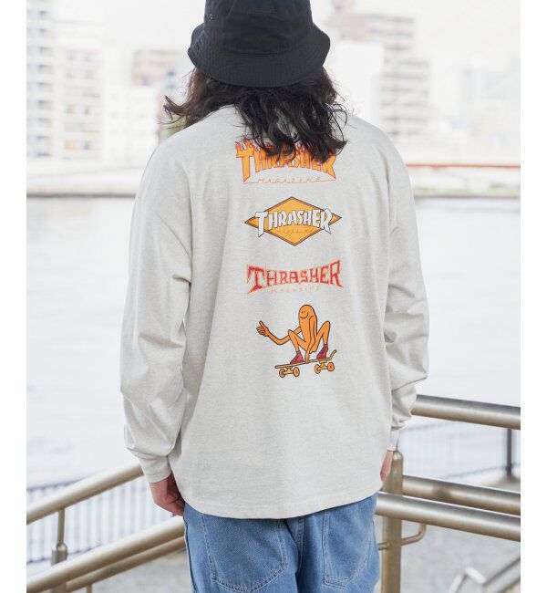VENCE share style「THRASHER スラッシャー バックプリントロンT」|Tシャツ・カットソー|