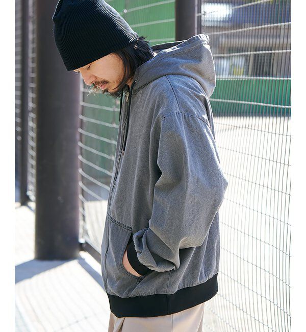 VENCE share style「デニムフルジップパーカー」|ブルゾン・スタジャン|