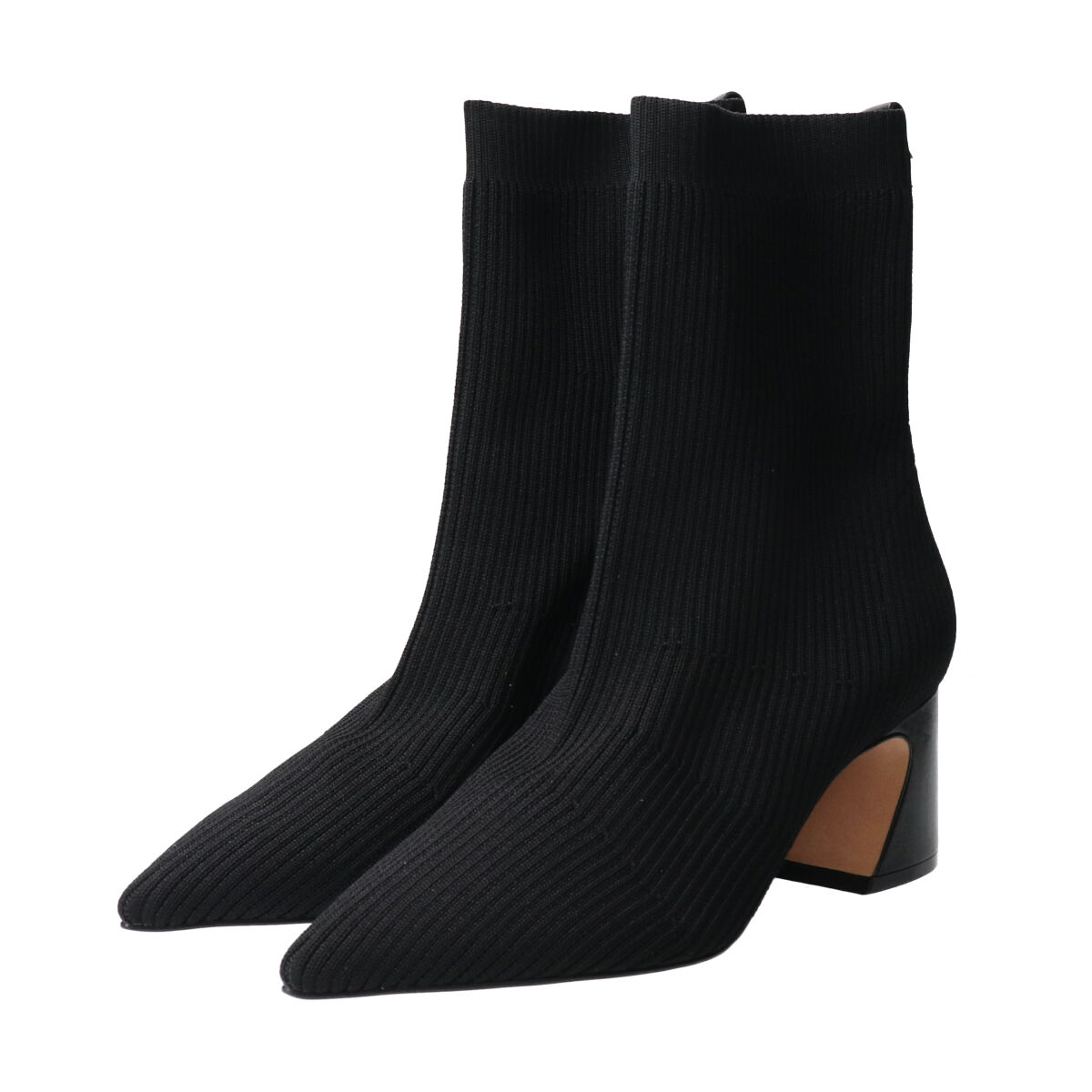 IMPORT SELECT「【CARRANO】デザインヒールニットショートブーツ」|ショートブーツ|BLZ