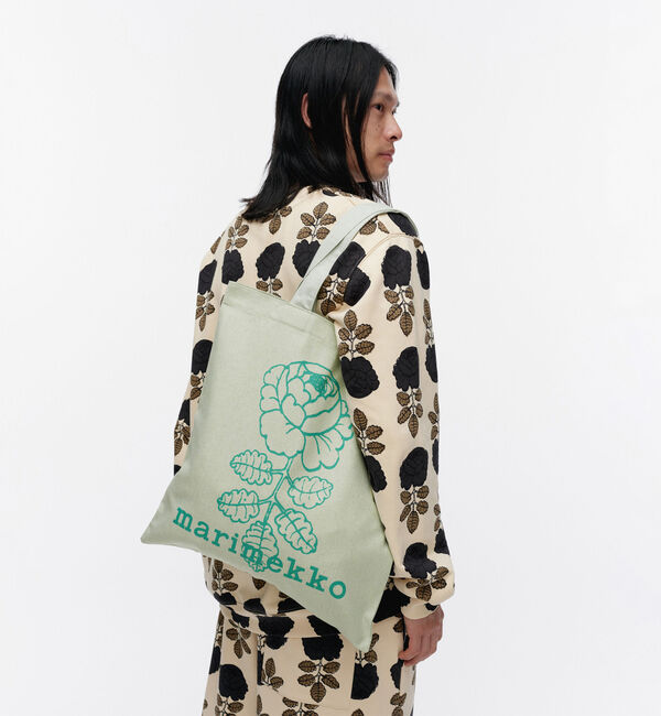 Marimekko「Vankka Vihkiruusu Placement トートバッグ」|トートバッグ|
