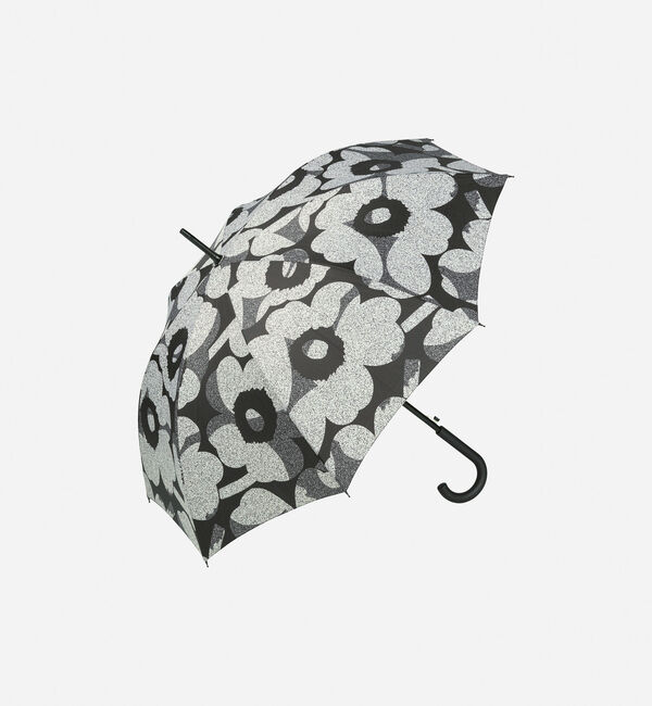 Marimekko「Stick Unikko 傘」|傘|ﾌﾞﾗｯｸ&times;ｸﾞﾚｰ&times;ｵﾌﾎﾜｲﾄ