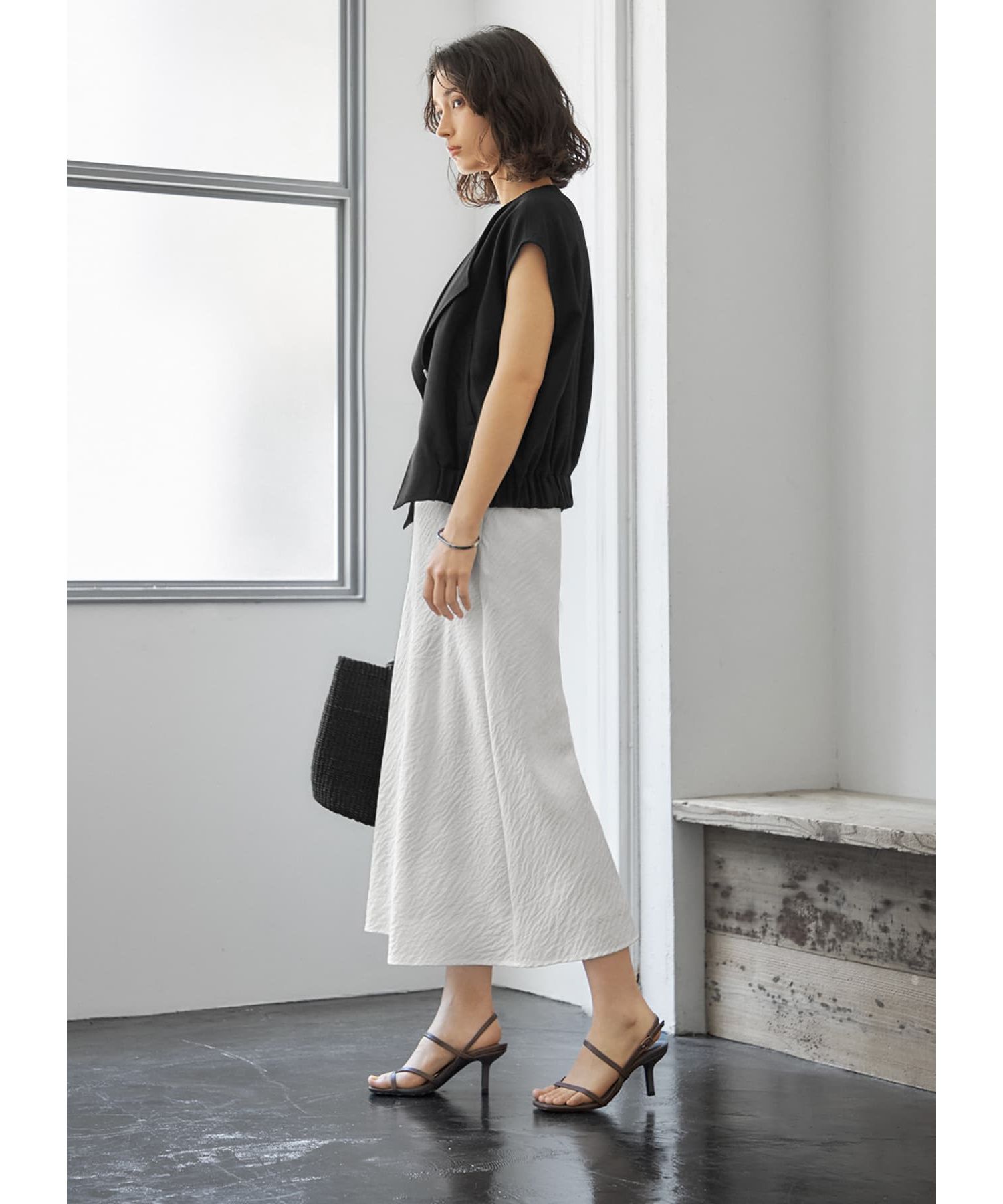 STYLE DELI「シボ感しなやかナローAラインスカート」|スカート|