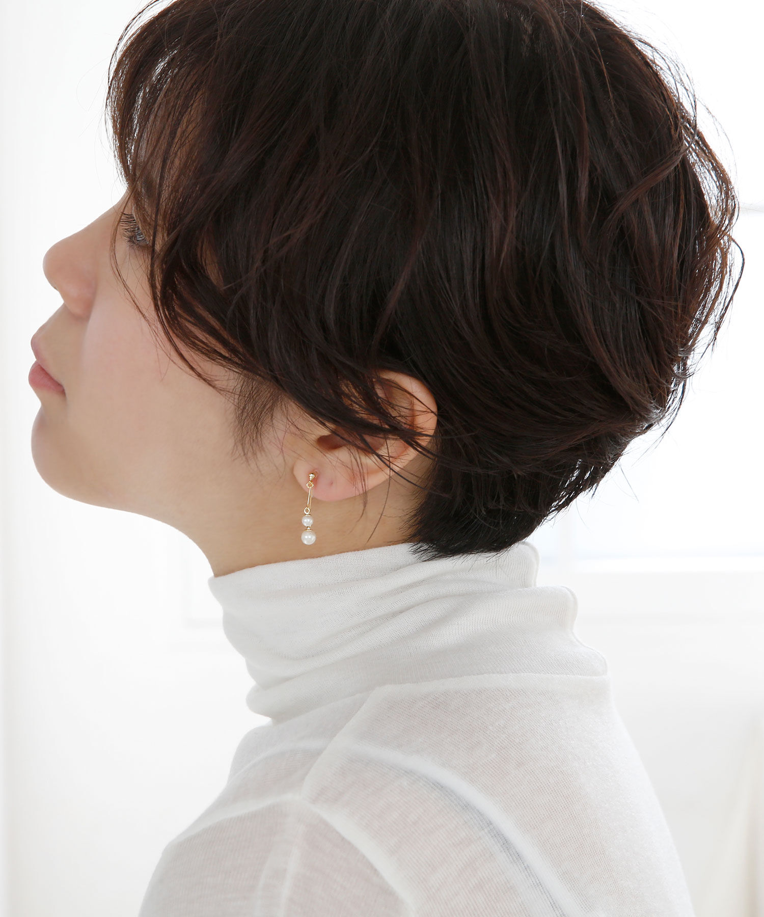 colleca la「ノンホール・小粒パールの樹脂イヤリング」|イヤリング|