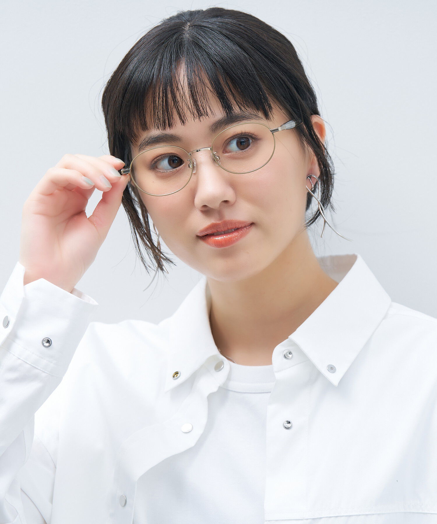  「オーバル型 メガネ｜上品で高級感のある 大人可愛いメガネ フェミニン レンズ交換券付き STANDARD MUSE」|メガネ|