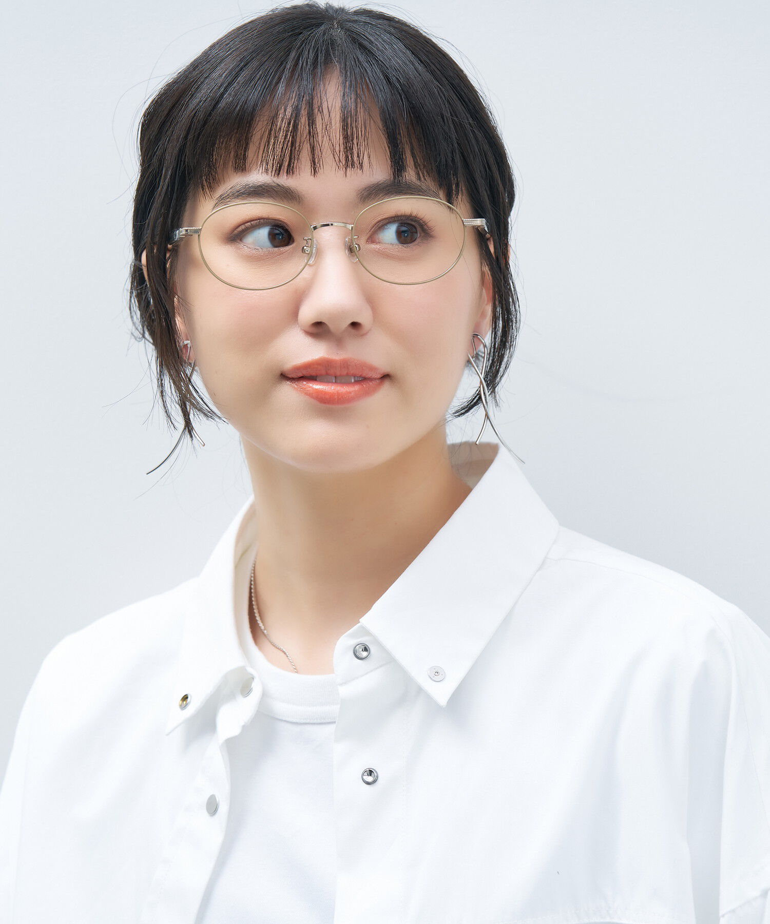  「オーバル型 メガネ｜上品で高級感のある 大人可愛いメガネ フェミニン レンズ交換券付き STANDARD MUSE」|メガネ|