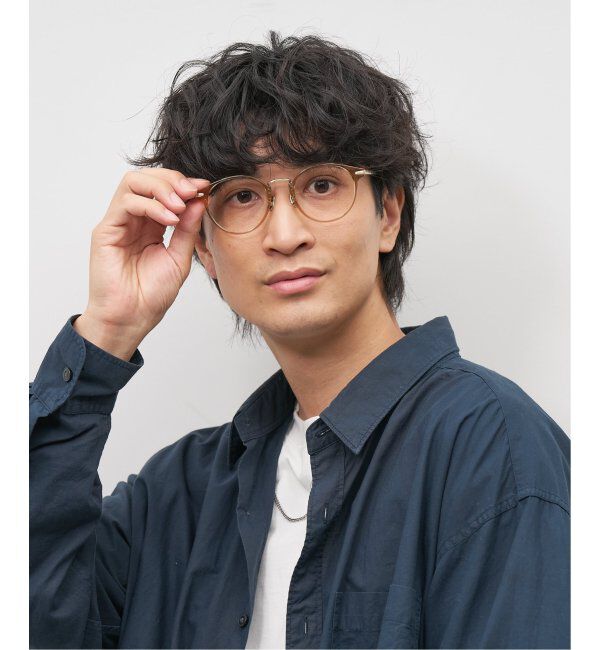  「Zoff｜emiri ボストン型 メガネ |辺見えみり チタン 軽量 メタルフレーム レンズ交換券付」|サングラス|