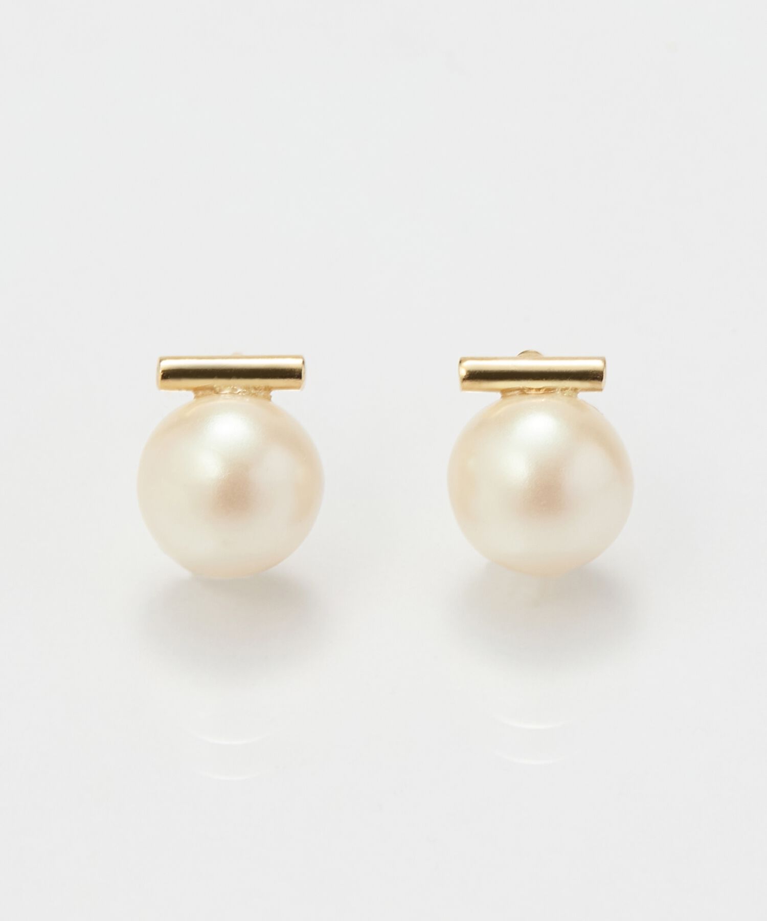 Phoebe「【金属アレルギー対応】パワーストーンバーピアス　パール」|ピアス|