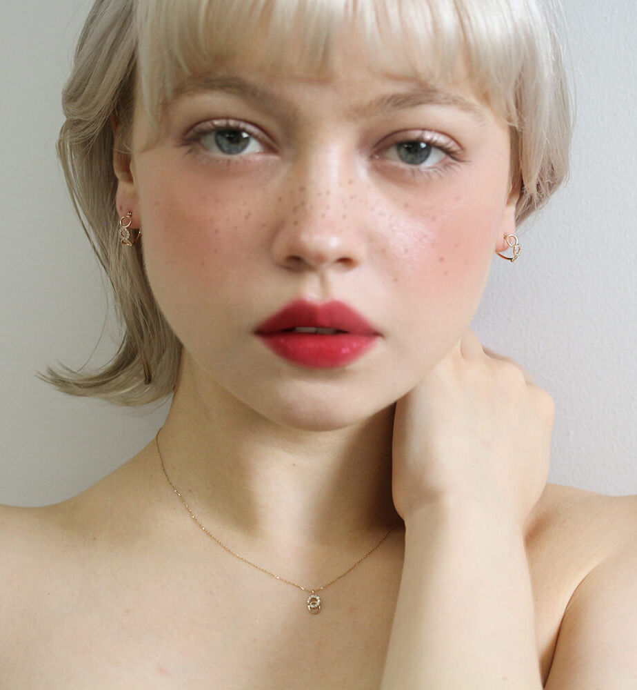  「ダイヤモンド ネックレス | K10YG 〈パピヨット〉」|ネックレス|