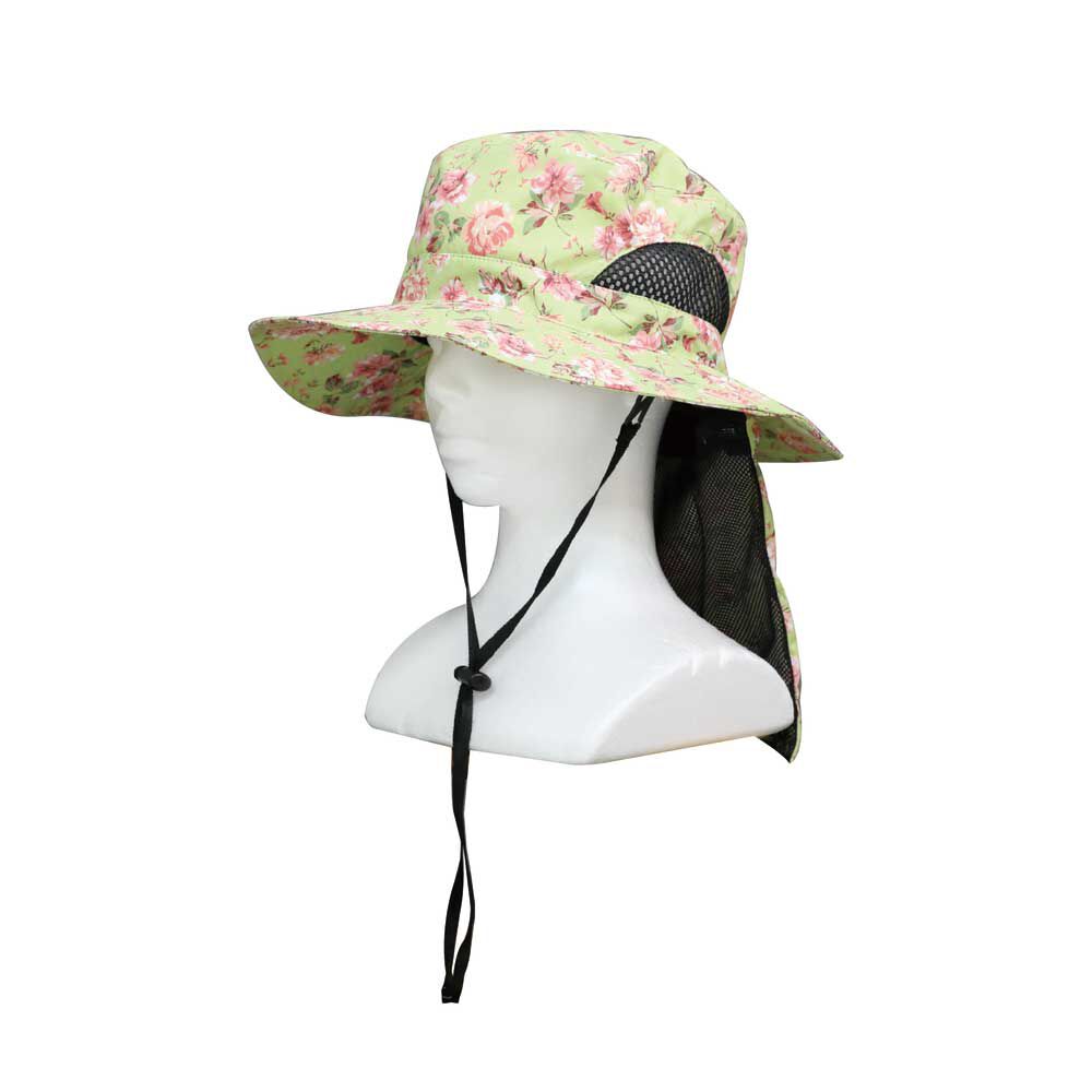 BACKYARD FAMILY「UVカット 帽子 レディース 日よけ 首の後ろ 通販 サファリハット 折りたたみ帽子 つば広帽子」|ハット|イエロー1