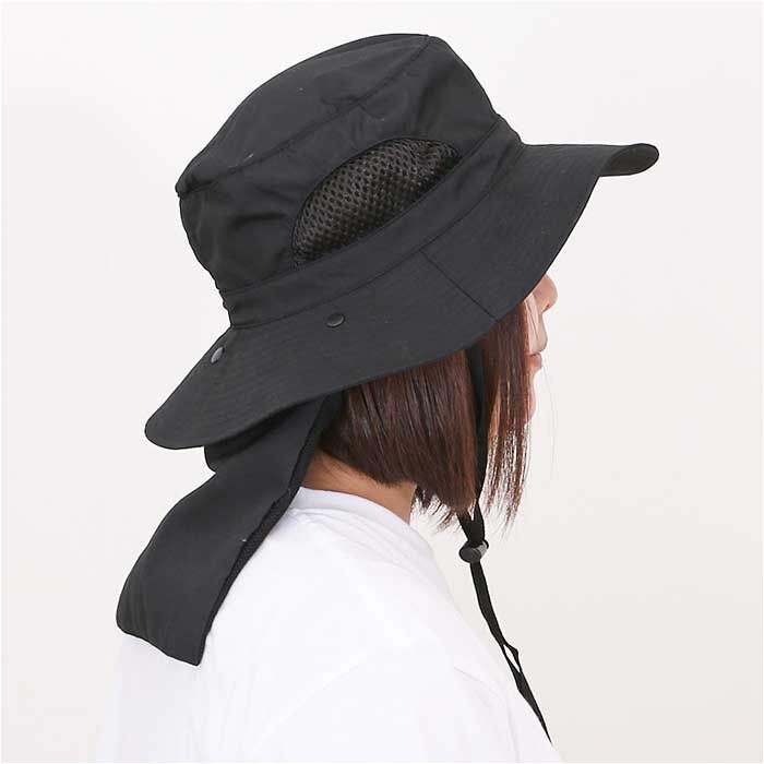 BACKYARD FAMILY「UVカット 帽子 レディース 日よけ 首の後ろ 通販 サファリハット 折りたたみ帽子 つば広帽子」|ハット|