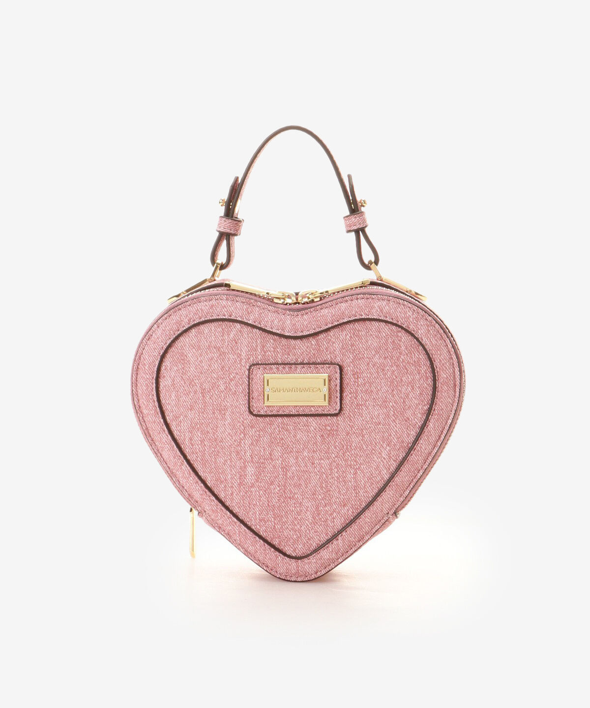 Samantha Vega「ハート型デニムショルダーバッグ」|ショルダー・メッセンジャー|ｺｰﾗﾙﾋﾟﾝｸ