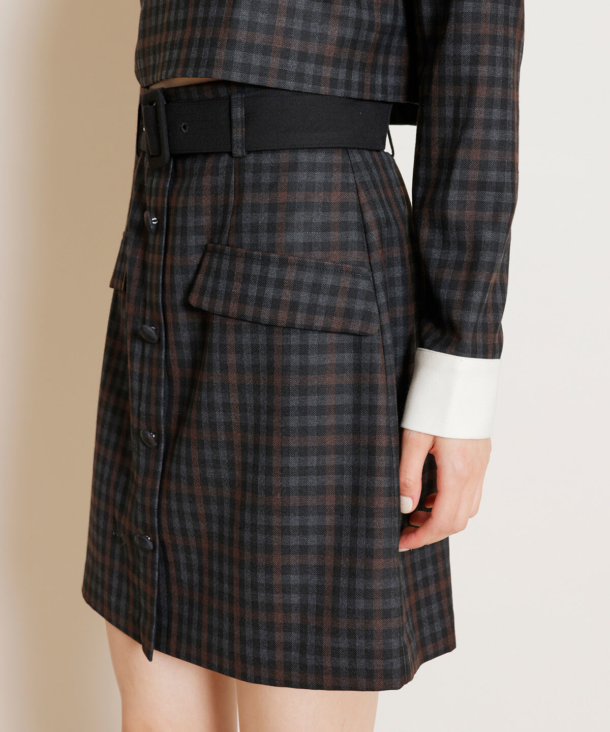 REDYAZEL「ロンドンチェックミニスカート」|台形|