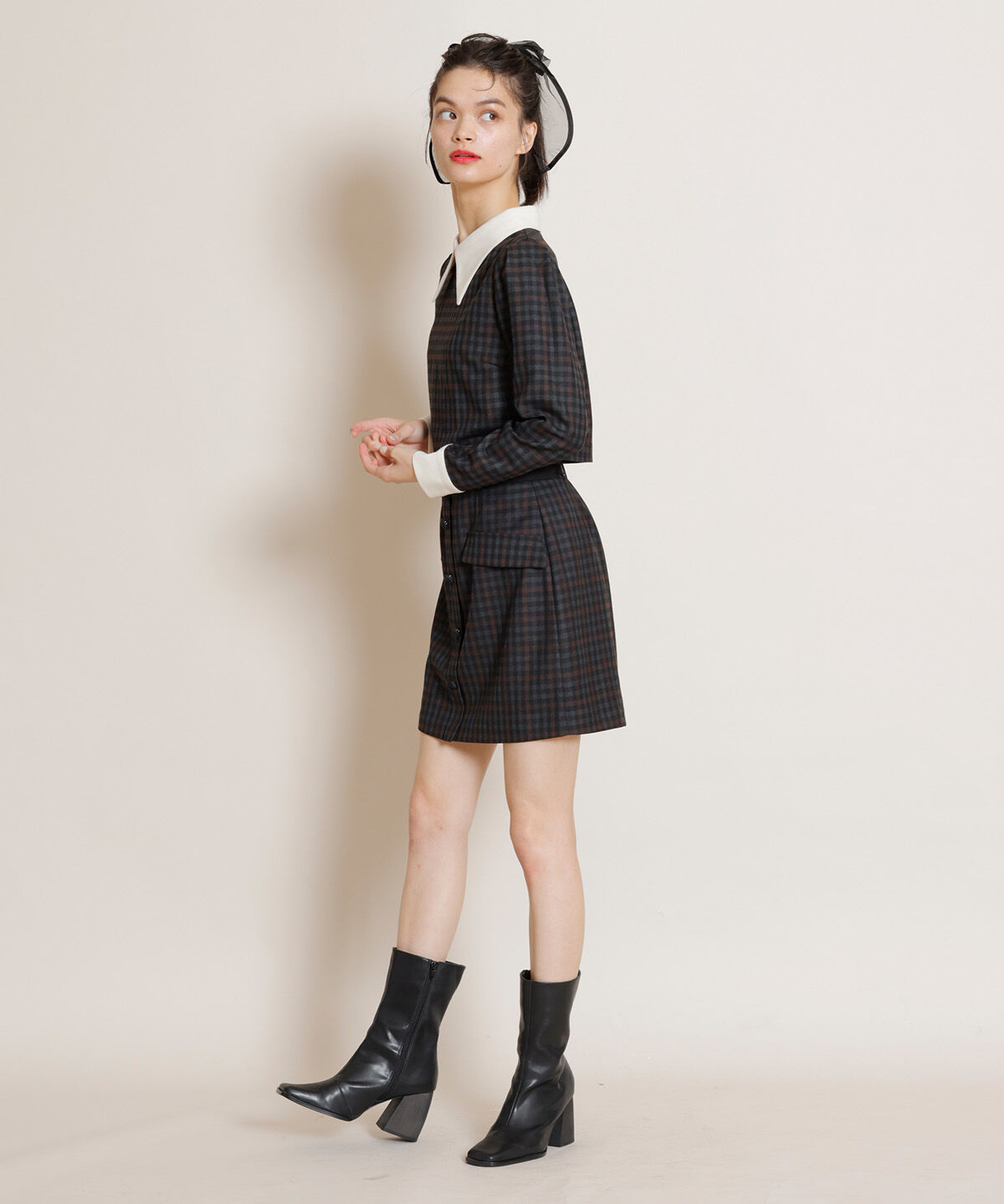 REDYAZEL「ロンドンチェックミニスカート」|台形|