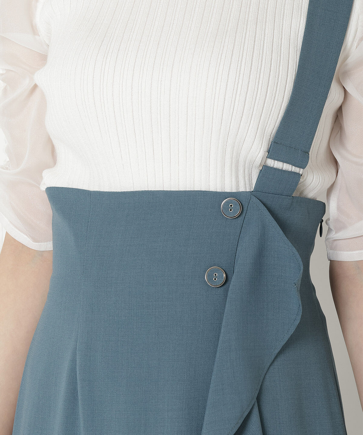 REDYAZEL「サス付きアシメフレアスカート」|フレア|