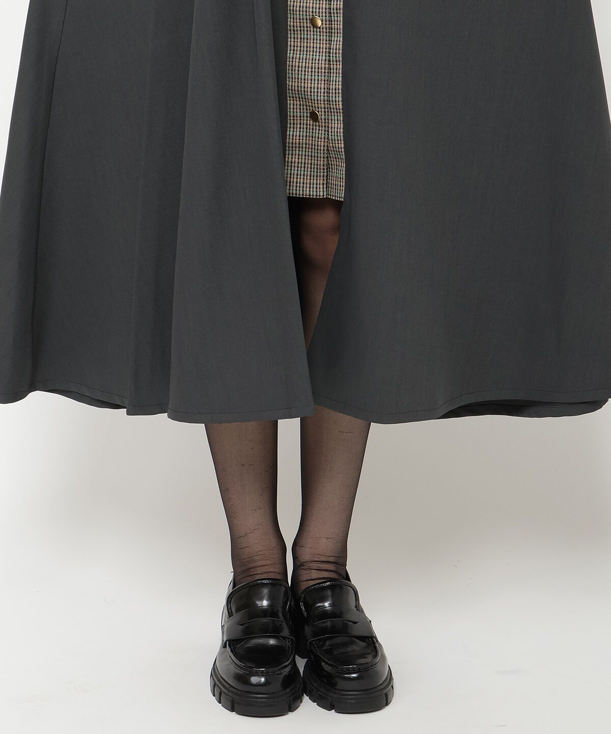 REDYAZEL「チェックバイカラービスチェワンピース」|ワンピース|