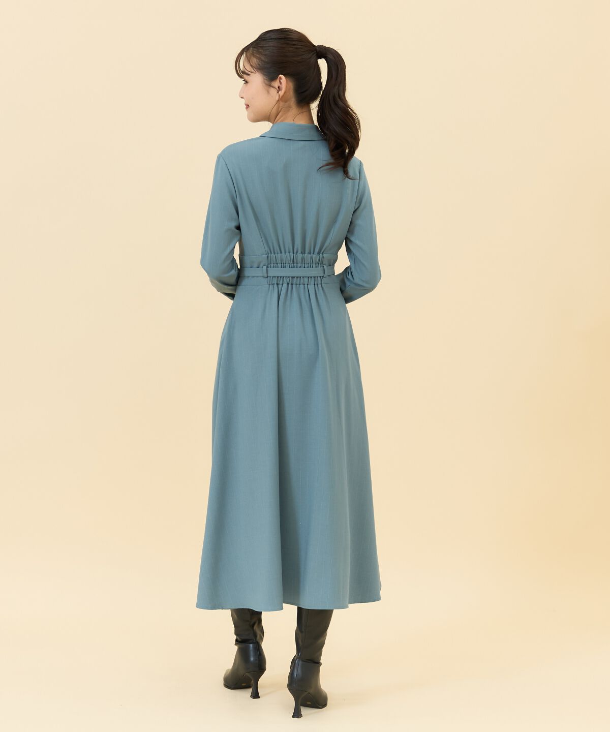 REDYAZEL「シャドーラメストライプシャツワンピース」|ワンピース|